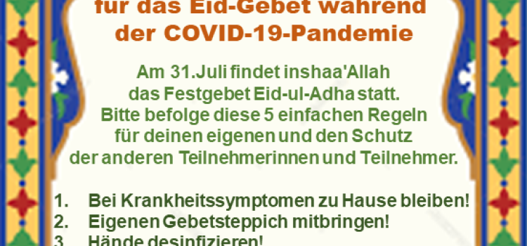 VAM veröffentlicht Fünf Goldene Regeln für das bevorstehende Eid-ul-Adha-Festgebet