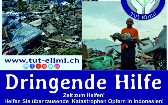 Spendenaktionen für die Erdbeben- und Tsunamiopfer in Indonesien