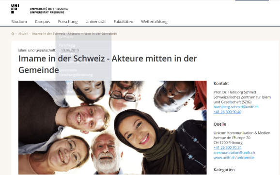 Imame in der Schweiz – Akteure mitten in der Gemeinde