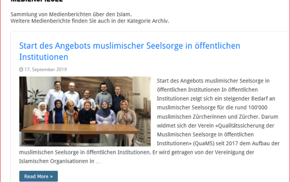 Start des Angebots muslimischer Seelsorge in öffentlichen Institutionen