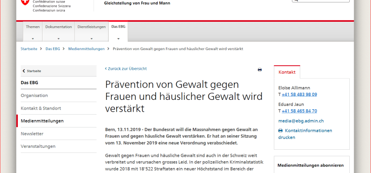 Prävention von Gewalt gegen Frauen und häuslicher Gewalt wird verstärkt